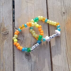 Handmade matching bracelets.